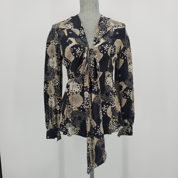 Anthropologie Tops - Anthro What Comes Around Goes Around Silk Blouse